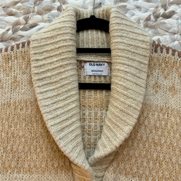 OLD NAVY Button Front Shawl Collar Sweater with Front Pockets - Large - Picture 5 of 8